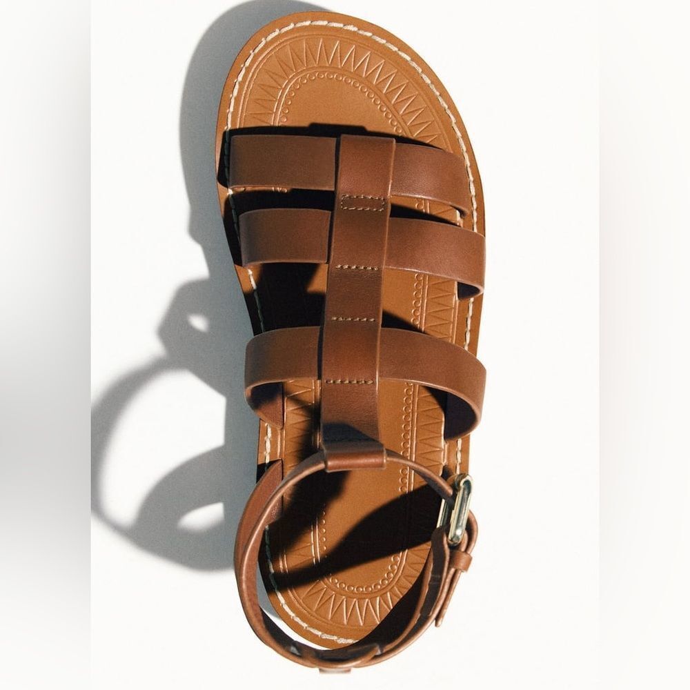 ZARA LEATHER FISHERMAN SANDALS - Picture 10 of 10